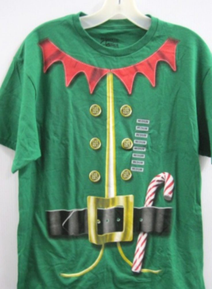 NWOT Ugly Christmas Elf T-Shirt Size M